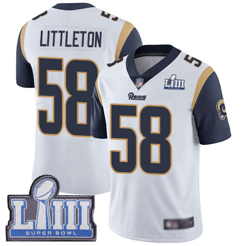Los Angeles Rams Limited White Men Cory Littleton Road Jersey NFL Football 58 Super Bowl LIII Bound Vapor Untouchable